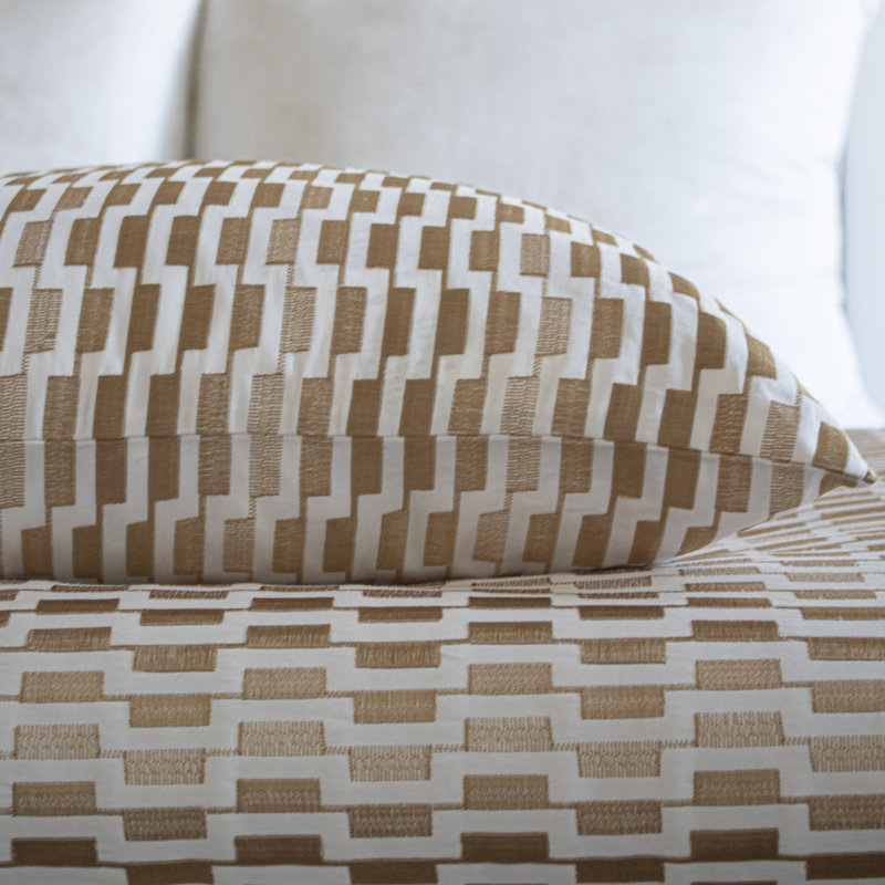 Ingot Lumbar Throw Pillow, 20"H x 26"W, Gold