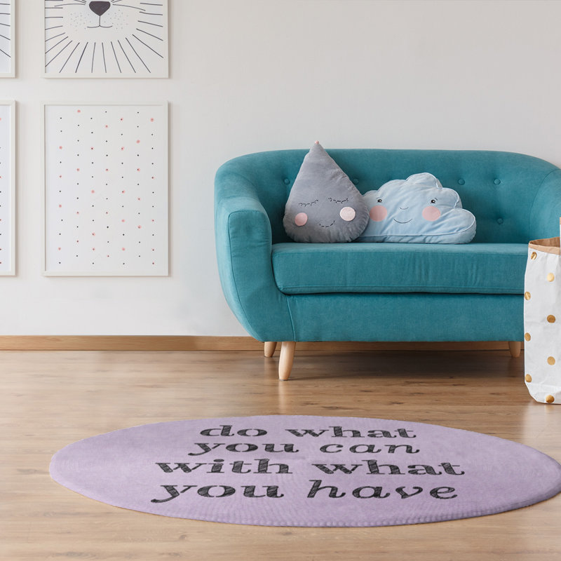 Écrire ce que vous pouvez citer tapis de poly-chenille, Rond 5 pi