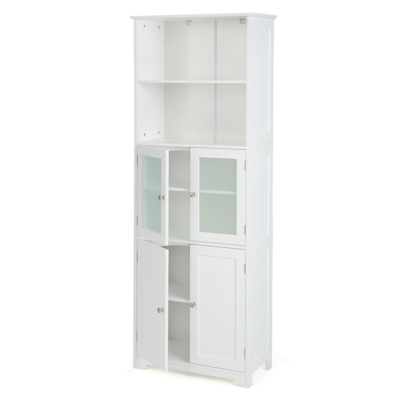 Grande armoire de rangement de salle de bain, armoire de garde-manger, armoire de rangement sur pied pour le salon, cuisine