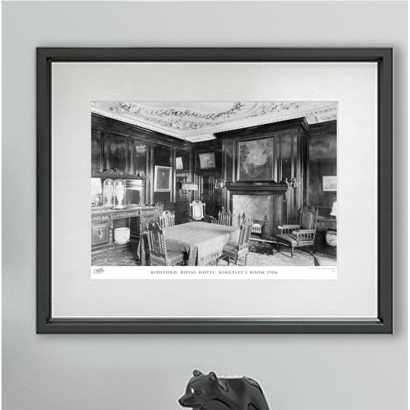 Bideford, Royal Hotel, Kingsley's Room 1906 - Single Picture Frame Print, 28cm H x 36cm W x 2.3cm D