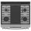Cuisinière encastrée 30 po à double combustible avec profil en acier inoxydable Ge Profile - Pc2s930ypfs
