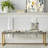 Floral Upholstered Gold Bench-130008560