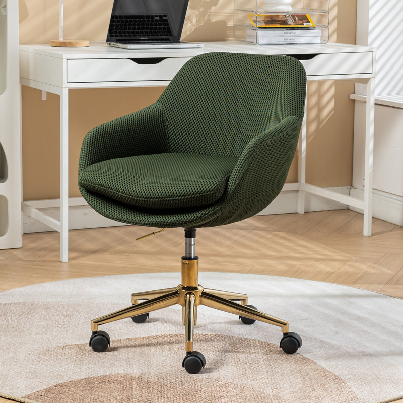 Damarian Mesh Fabric 360°Swivel Adjustable Height Office Chair, Green