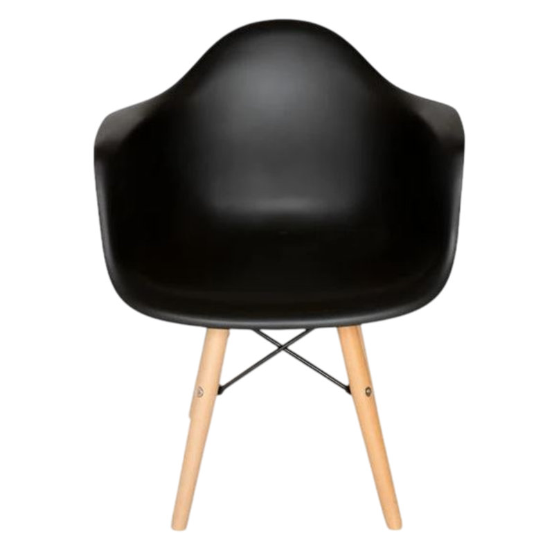 Chaise pour enfants en plastique Benson, Noir