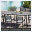 Ensemble de salle à manger pour l'extérieur 6 personnes L 82,48 po x L 40,55 po avec structure en aluminium, trou pour parasol et fauteuils-970336285-970336354