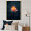 «Blossoming Wild White Lotus In Full Moon Pond I», reproduction d'art sur toile Lotus