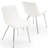 Dining Chairs Set Of 2, PU Leather Modern Armless Kitchen Dining Chairs Upholstered Accent Side Chairs With Metal Legs-1543726462-1543726457
