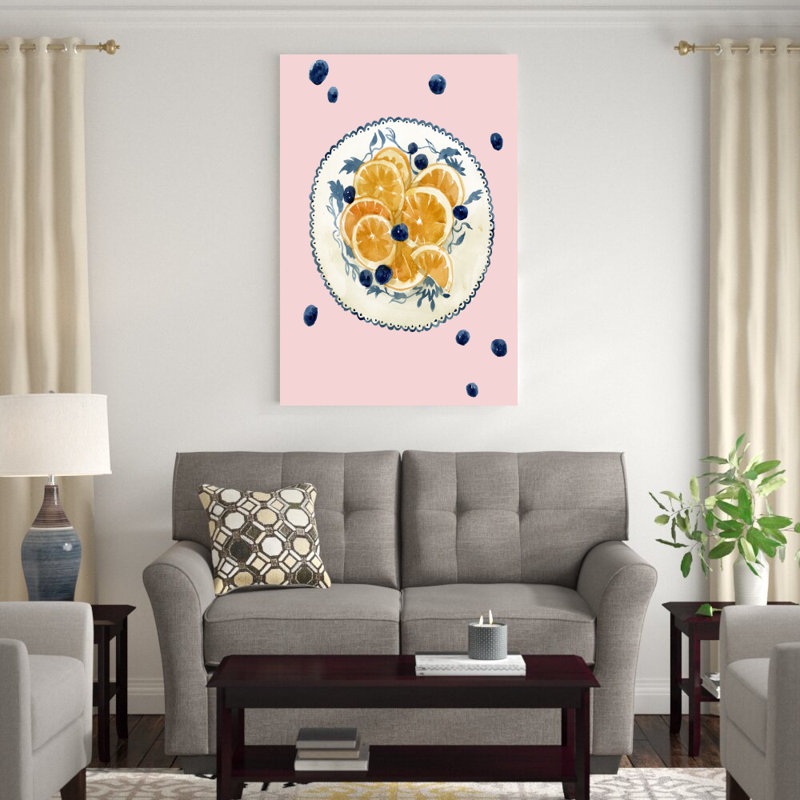 " Plate Of Oranges " Painting Print, 48" H x 32" W