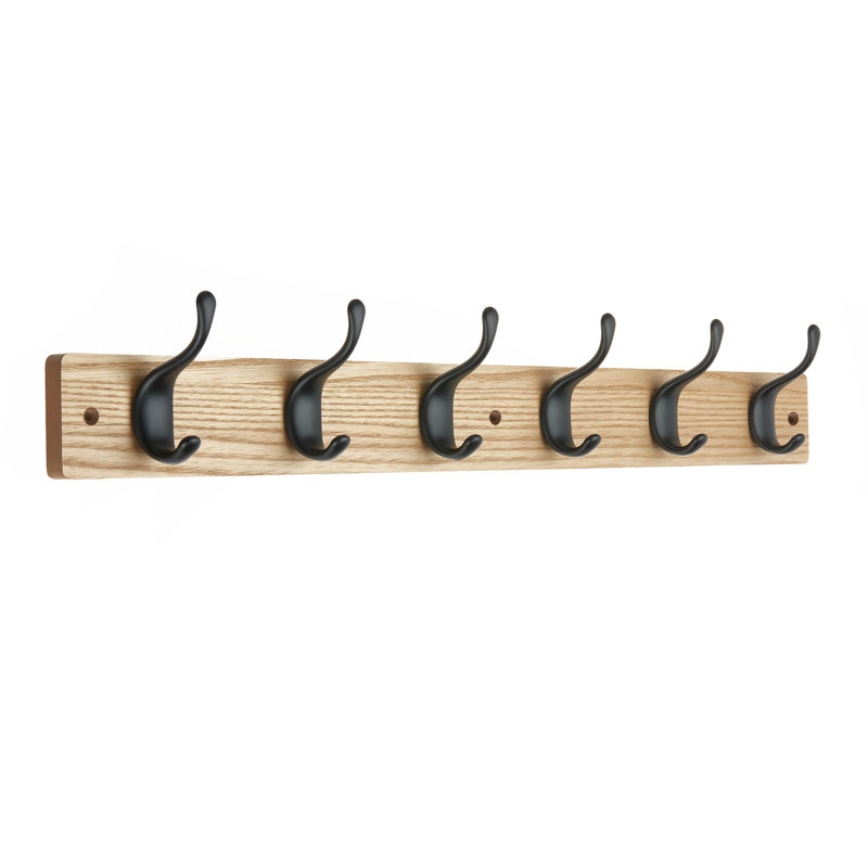 Wall 6 - Hook Wall Mounted Coat Rack