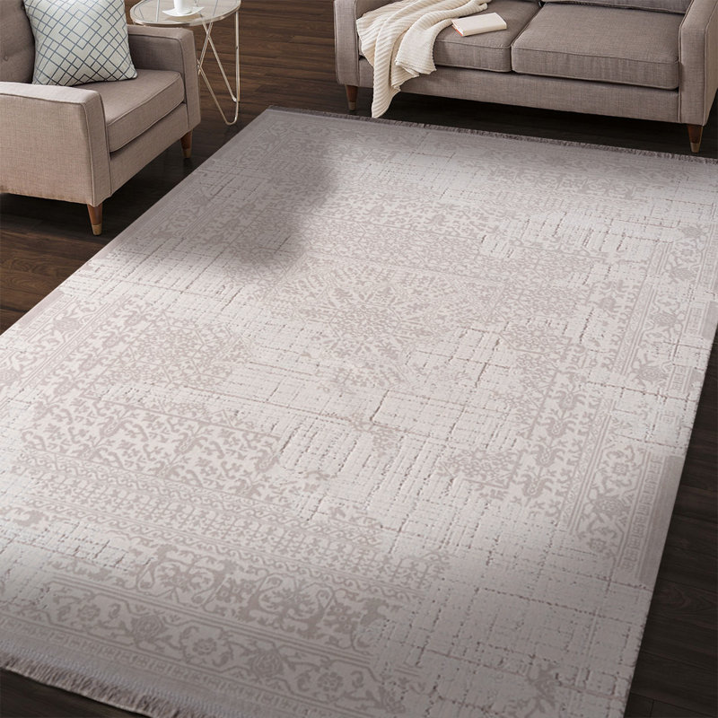 Tapis en coton Teresia, Tapis de couloir 2 pi 7 po x 10 pi