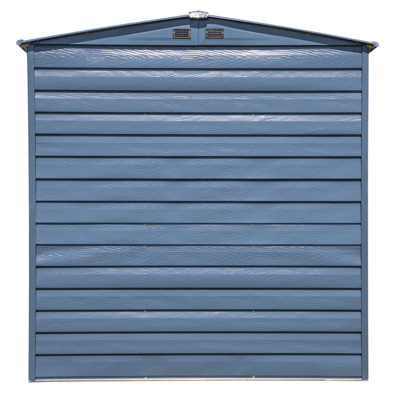 6 ft. x 7 ft. Blue Grey Galvanized Steel Storage Shed
