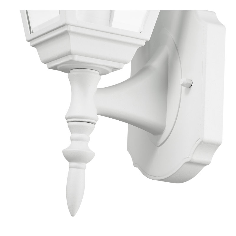 Lanterne murale d'extérieur Ledbetter, Blanc texturé