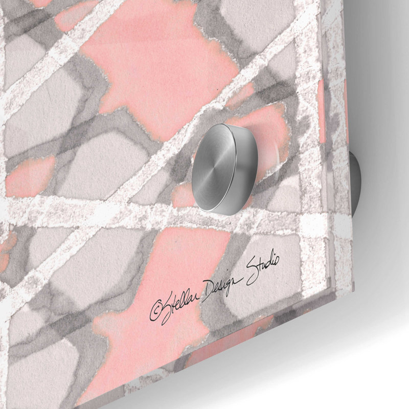 "Motif rose et gris 2" par Stellar Design Studio, H 24 po x l 24 po x P 0,2 po