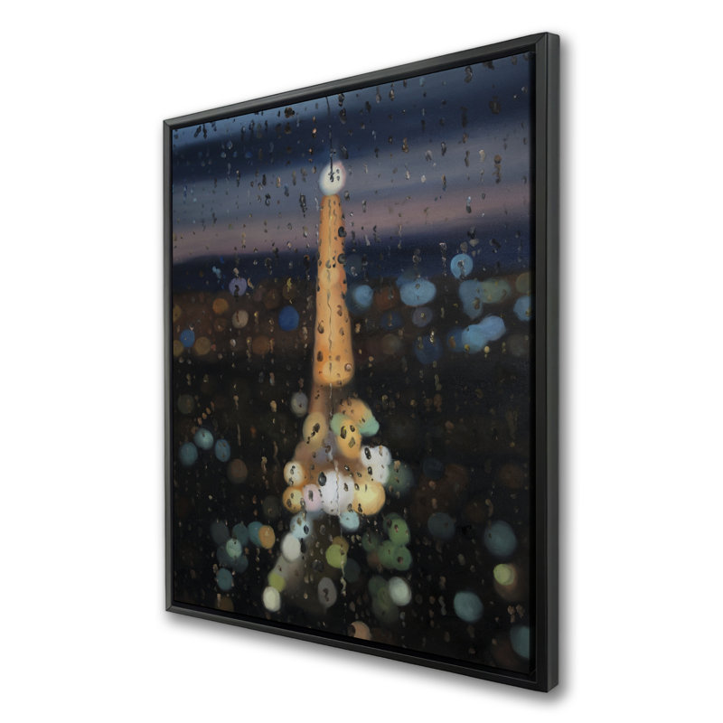 Paris in the rain - Bedroom Cities framed canvas for decor