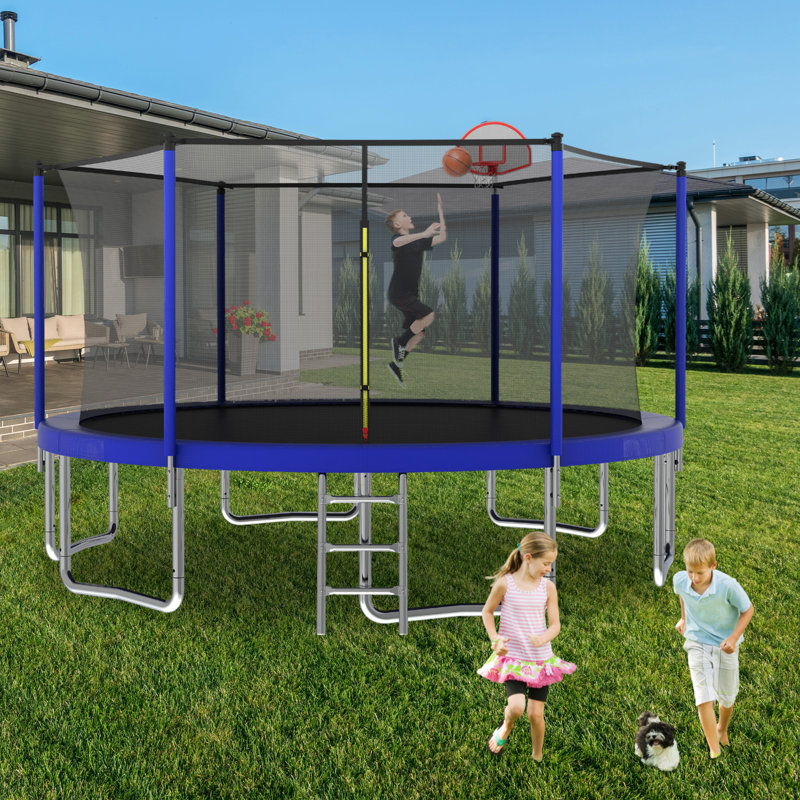 Grand trampoline 14pi, Bleu