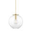 Bay Ridge - 1-Light Large Pendant - Aged Brass Finish - Clear Glass-1372352486