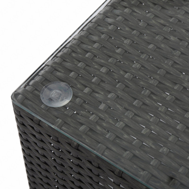 Table W/Glass Kd (Gry +Alu)