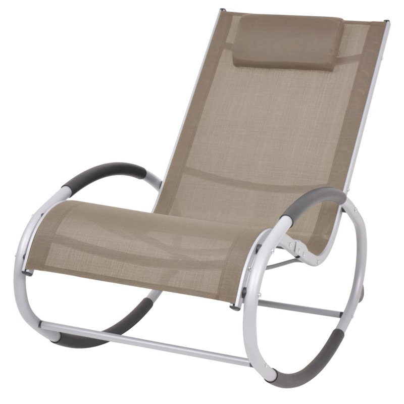 Chaise berçante d'extérieur Benniton, Gris clair