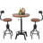 Teter 2 - Person Pine Solid Wood Top Pedestal Dining Set