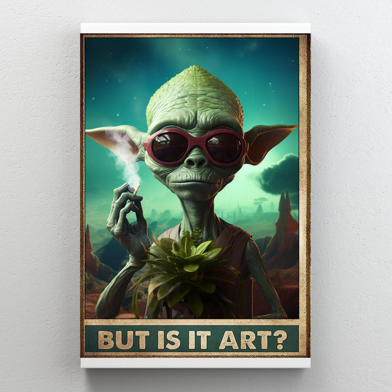 Goblin But Is It Art - 1 pièce, reproduction d'art graphique sur toile tendue, H 36 po x l 24 po x P 1,25 po