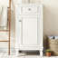 Ensemble de meuble-lavabo autoportant de 18 po avec lavabo en céramique, ensemble de meuble-lavabo simple autoportant avec porte à fermeture douce et tablette réglable-81055523