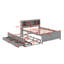 Platform Bed With Storage Headboard, USB, Trundle Bed And 3 Drawers-885554022