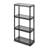 Gracious Living 4 Shelf Fixed Height Solid Light Duty Home Storage Unit