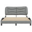 Structure de lit avec DEL sans matelas 76 po x 79,9 po gris clair Hvar-126229035-126229039