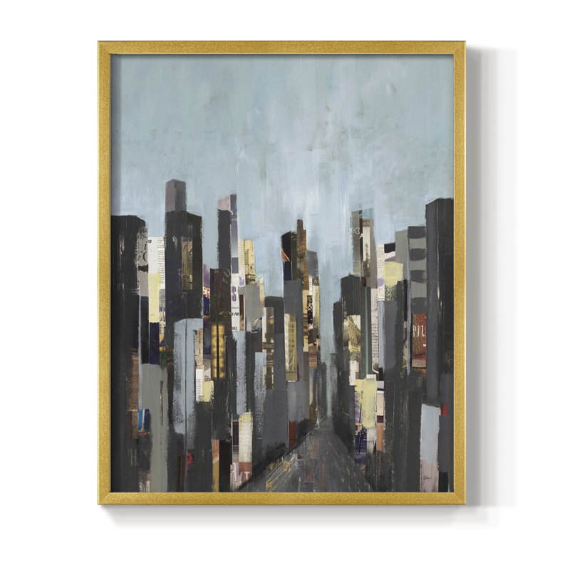 «City Beat», reproduction encadrée - bois massif, Or, H 20 po x l 16 po