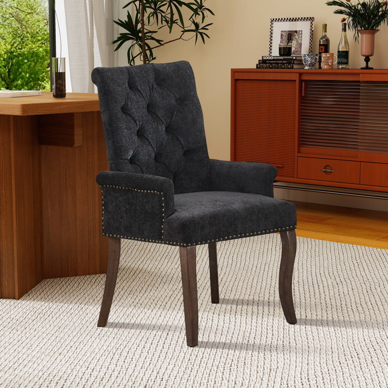 Chaise d'appoint en chenille, Noir