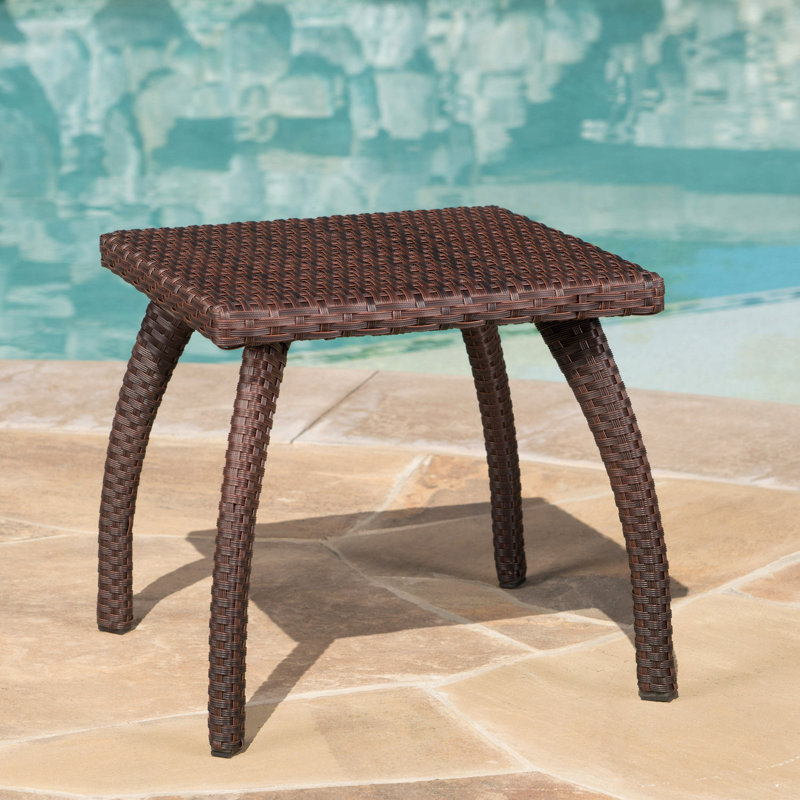 Rattan Honolulu Side Table, Brown