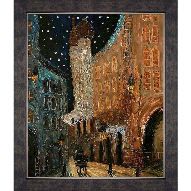 « old town » par "justyna kopania, peinture sur toile encadrée, H 28 po x l 24 po x P 2 po, Suède supérieur