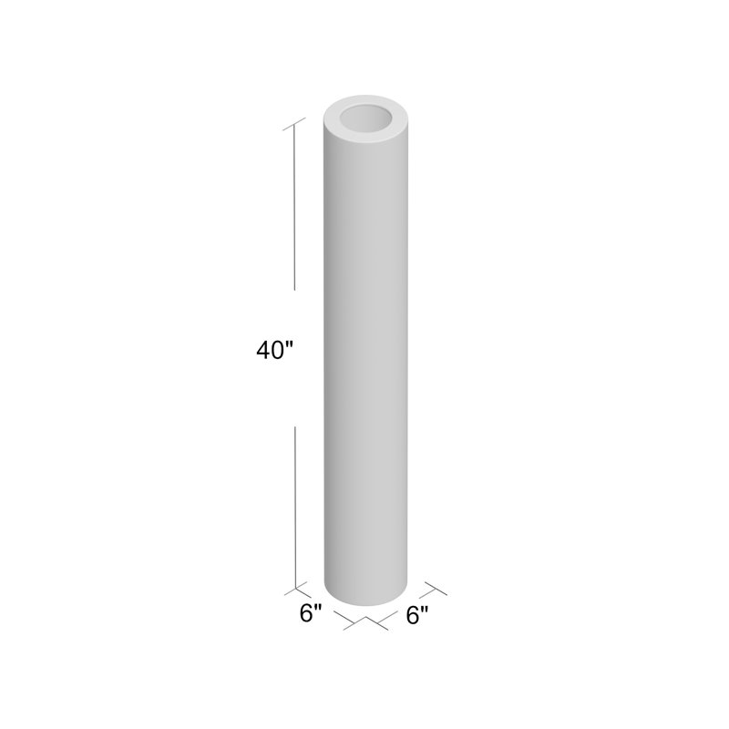 Grand vase de sol Hargis Cilindro LG, H 40 po x l 6 po x P 6 po