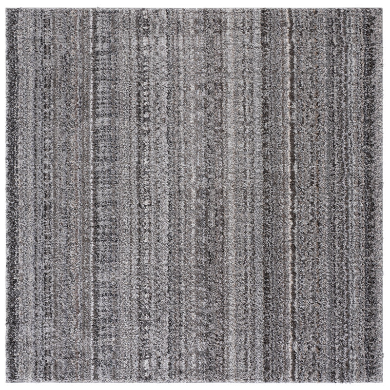 Everett Shag Performance Solid Color Indoor Rug, Square 6'7"
