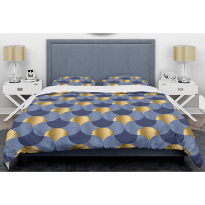 Polyester Twill Geometric Shapes Duvet Cover Set