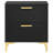Black And Gold 2-Drawer Rectangular Nightstand