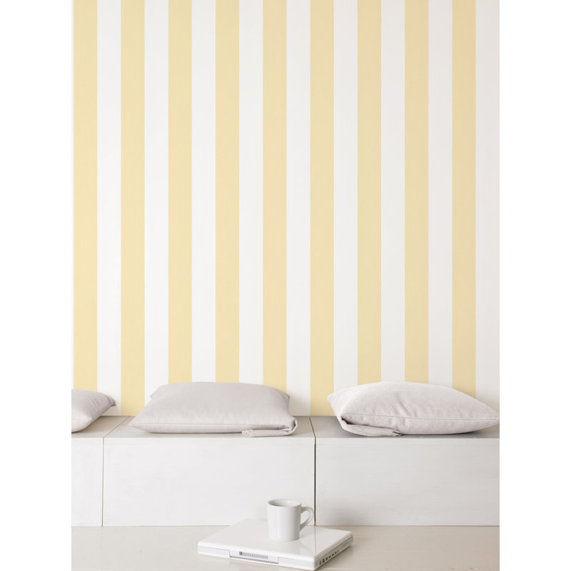 Smart Stripes 2 Surface Stripe Wallpaper Roll, Yellow