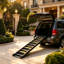 Foldable Black Dog Car Stairs Ramp, Lightweight Portable Pet Access Steps, Works for Small, Medium, Large Dogs, Perfect for Car, Truck, SUV