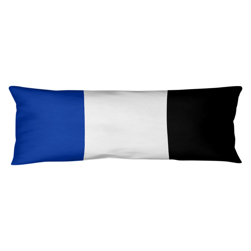 Polyester Medium Pillow, Blue/Black, Adairsville