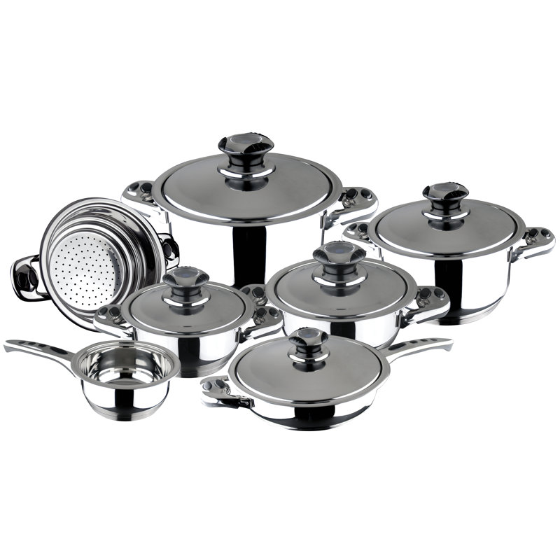 Batterie de cuisine en acier inoxydable 12 pièces Magefesa Ecother Dieter