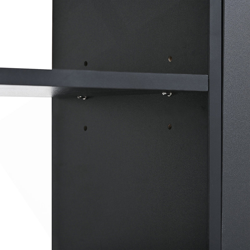 16 Pair Shoe Storage Cabinet, Black