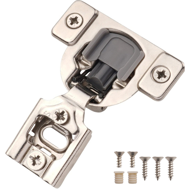 Brushed Nickel Soft Close Cabinet Hinges 10-Pack