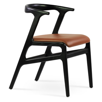 Morelato Upholstered Ash Wood Arm Chair