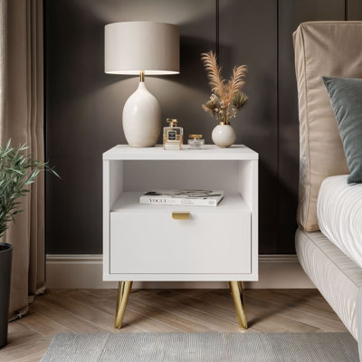 38 cm W Bedside Table