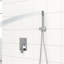 Double pomme de douche carrée 10 pouces - Fixation murale avec douchette