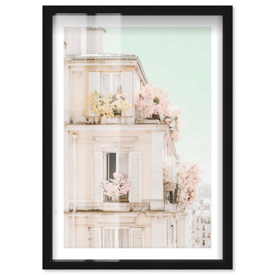 Sugared Balconies Shadowbox Print Travel Photography Prints by Notoriart, Black Frame, 21 x 31