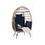 Fauteuil à œufs avec coussin d'extérieur lavable et coussin-781474222