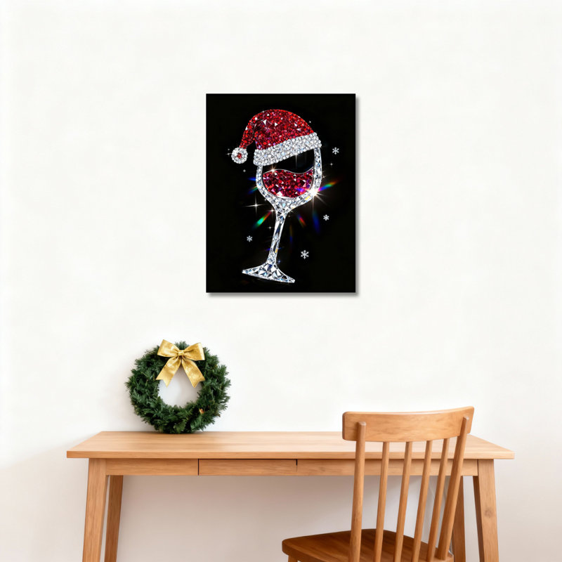 «Sparkling Wine Glass», art mural sur toile, H 30 po x l 20 po