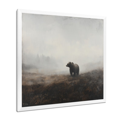 Gennieve Bear In The Foggy Valley - Bear Wall Art