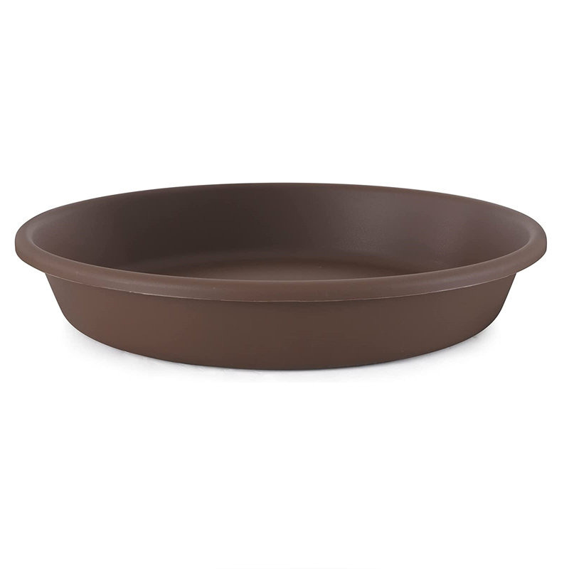 Iseminger Weather Resistant Saucer Plant Stand, 3" H x 17.63" W x 17.63" D, Chocolate